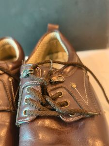 Men's Brown Leather Lace-Up Shoes
