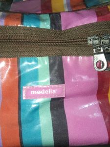 Striped Cosmetic Pouch