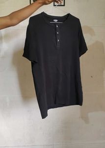 Men's Black Henley T-Shirt