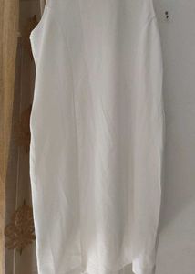 Women's White Sleeveless Blazer Dress