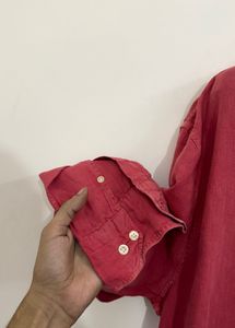 Men's Gant Red Linen Shirt