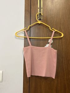 Cute Pink Floral Crop Top