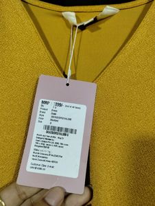 Saaki Yellow Round Neck Dress (Women)