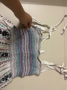 Boho Smocked Strappy Mini Dress