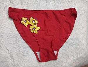 Red Floral 🤎Bikini Bottom