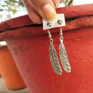 Feather Drop Earrings