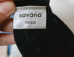 COMBO- SAVANA Black and Beige Ribbed Bra
