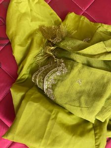 Designer Green Embroidered Kurta Set (3piece)