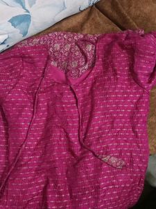 Custom made rani pink kurti