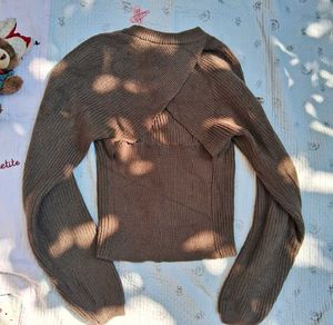 Cocoa cutout back sweater