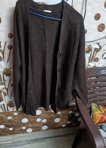 Brown Cardigan Sweater with pocket