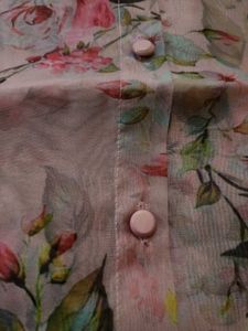 Shein Floral Embroidered Sheer Top