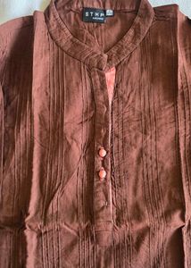 Brown Cotton Kurta
