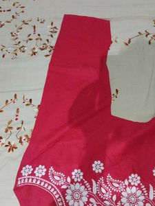 Beautiful Red Kurta with White Embroidery
