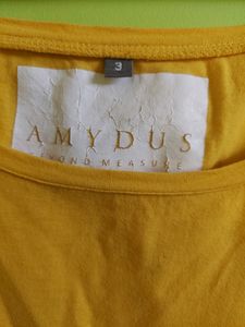 Amydus Mickey Graphic Yellow T-Shirt