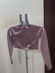 Mauve Cropped Athletic Top