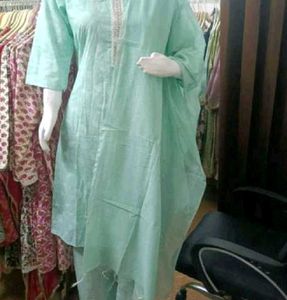 Elegant Sea Green Kurta Set with Dupatta
