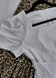 White Satin Wrap Dress