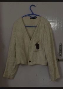 Chic Textured Cropped Jacket