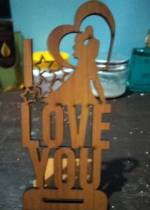 I Love You Wooden Decoration