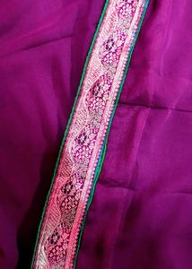 Elegant Purple Silk Saree (without blouse)