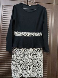 Black Rose Print Dress