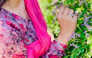 Floral Print Kurta Set with Dupatta