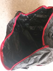 Black Pouch with Red Zipper