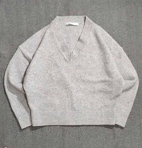 Zara Grey V-Neck Oversized Jumper