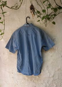 Light Blue Short Sleeve Button-Up Shirt