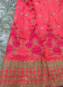 Beautiful Pink Embroidered Lehenga Skirt