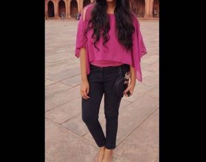 Sheer Purple Kazo top with inner lining