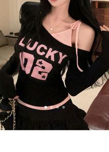Cute "Lucky" Graphic Top