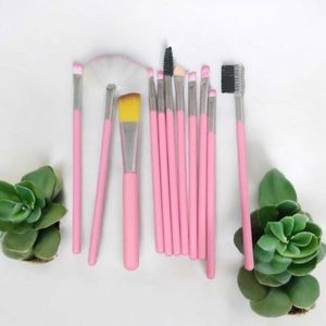 Pink Makeup Brush Set with Case