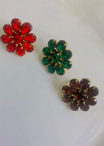 Sparkling Flower Rings