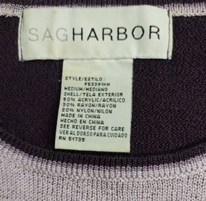 Sag Harbor purple mauve lavender top blouse