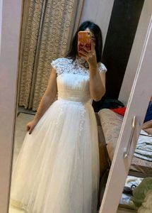 Elegant White Lace Bridal Gown
