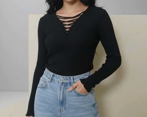 Stylish Black Long Sleeve Top