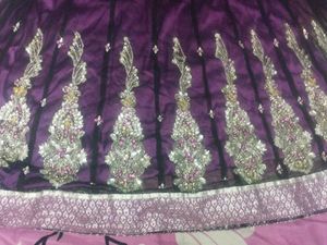 Purple Embellished Anarkali Dress