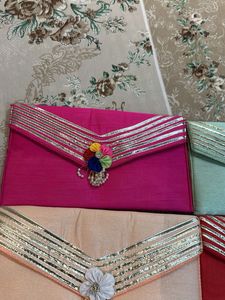 COMBO OF 4- Embroidered Clutch Purses