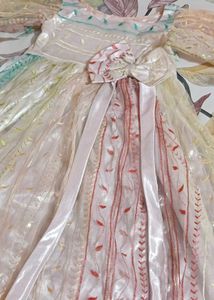 Rainbow Princess Puff Sleeve Dress
