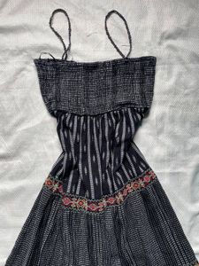 Zara Boho Tiered Smocked Maxi Dress