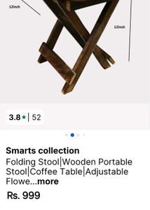 Foldable Wooden Stool (Set of 2)