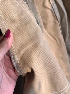 Khaki Zip Front Mini Dress