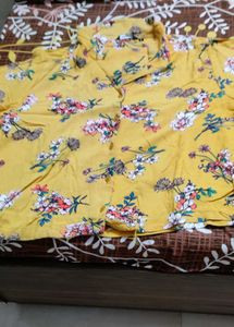 Vibrant Floral Yellow Kurta