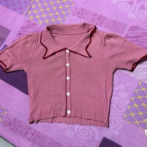 Cute Pink Knit Top