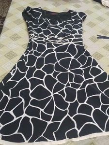 Stylish Black & White Patterned Dress