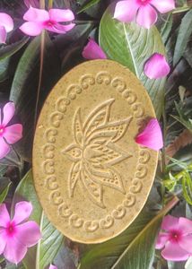 Handmade Herbal Soap with Lotus and flower Design