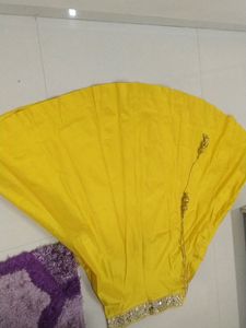 Yellow Long Skirt Without Lining