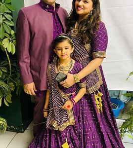 Elegant Purple Embroidered Lehenga Choli Set